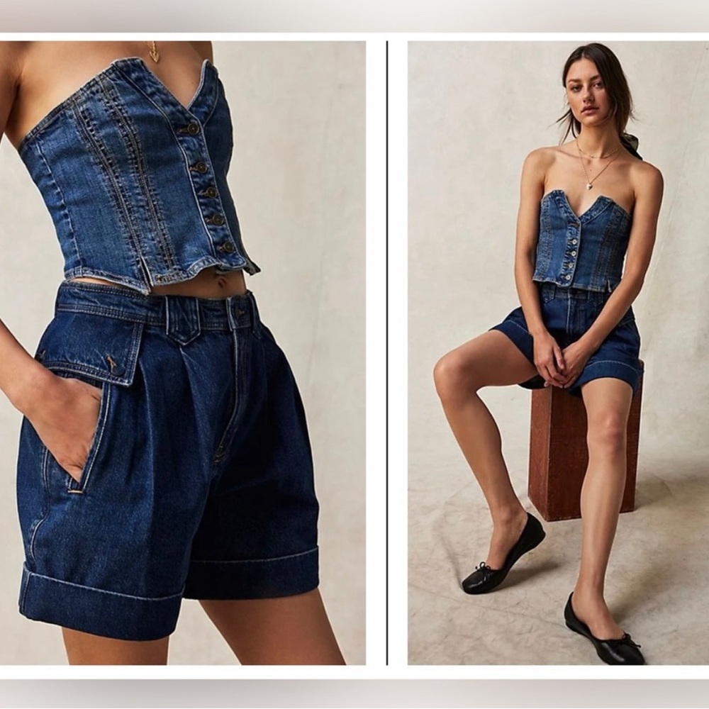 Free people denim corset